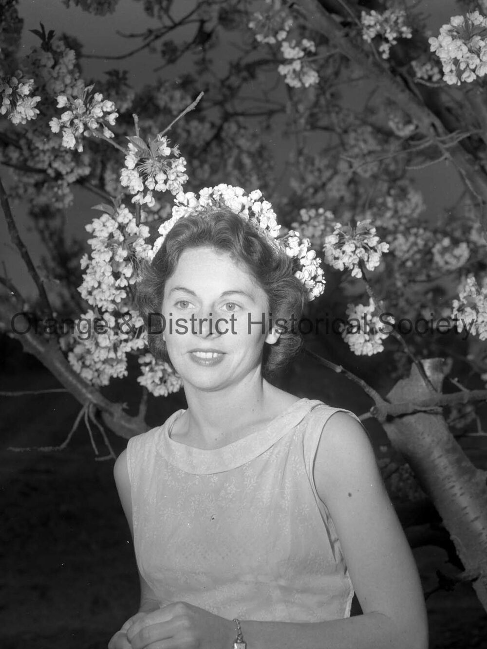 Janet Duff with cherry blossom