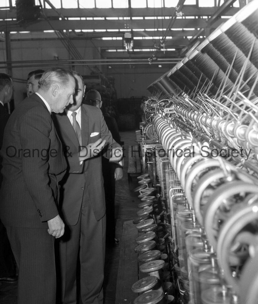 NSW Governor Sir Eric Woodward visits Woollen Mills