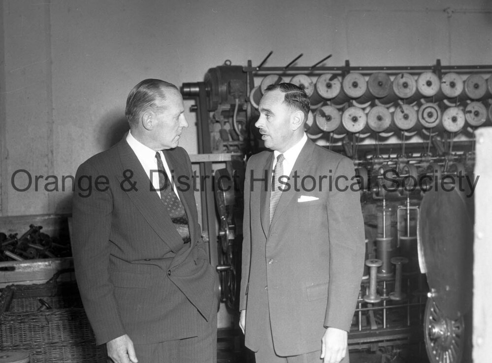 NSW Governor Sir Eric Woodward visits Woollen Mills