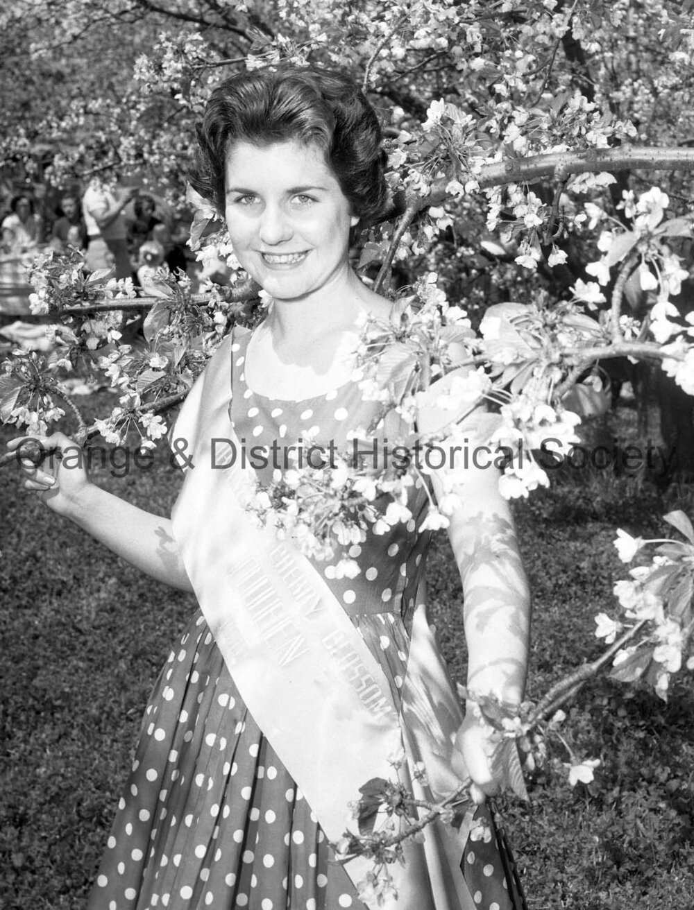 Cherry Blossom Queen Maureen Kelly at picnic