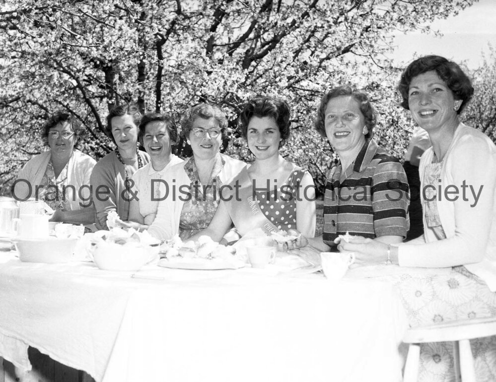 Cherry Blossom Queen Maureen Kelly at picnic