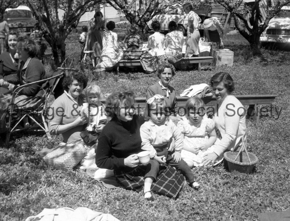 Cherry Blossom Queen Maureen Kelly at picnic