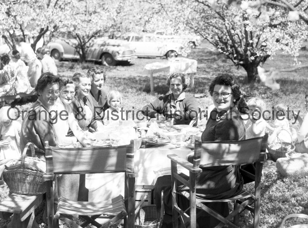 Cherry Blossom Queen Maureen Kelly at picnic