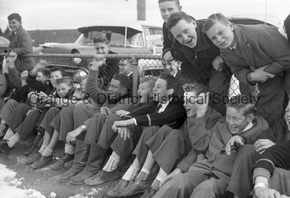 Spectators at Astley Cup football