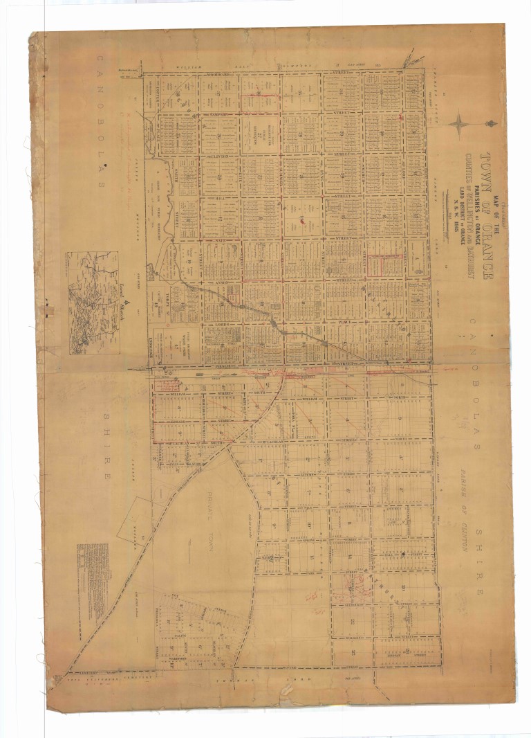 Map of Town of Orange 1915
