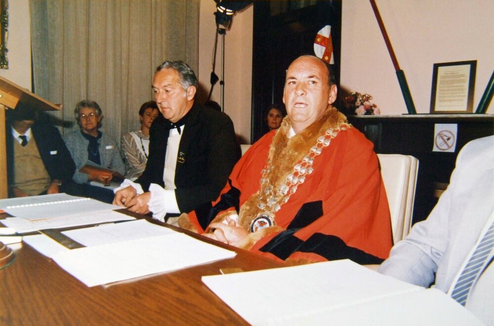 Orange City Council Town Clerk, Max Boss and Mayor Tim Sullivan, Orange, NSW