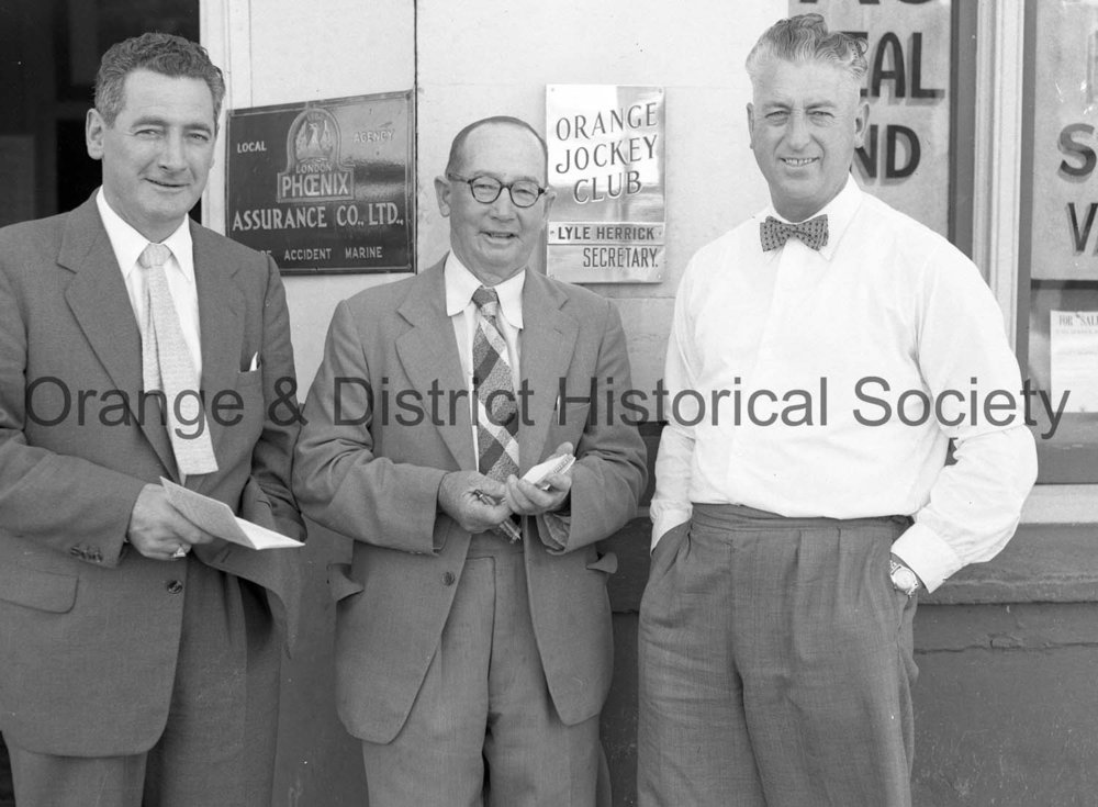 Lyle Henrick, Tom Martin &amp; Jeff Murray at Jockey Club office