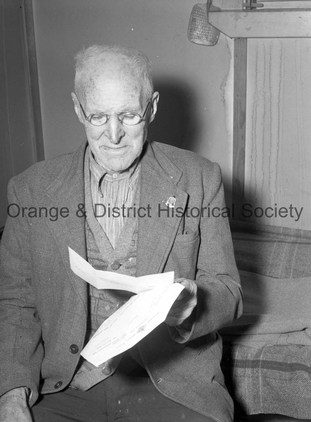 George Rauchle with Empire Day cheque