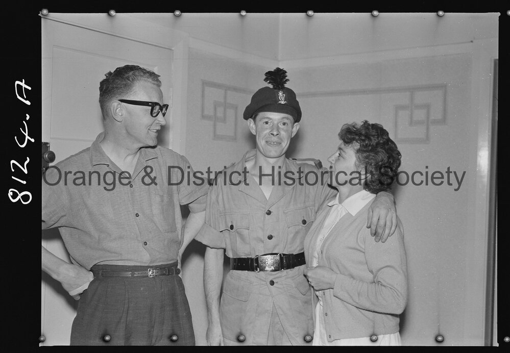 Mr S Daley and Noel Davidson, and Mrs Daley; Royal Ulster Rifles