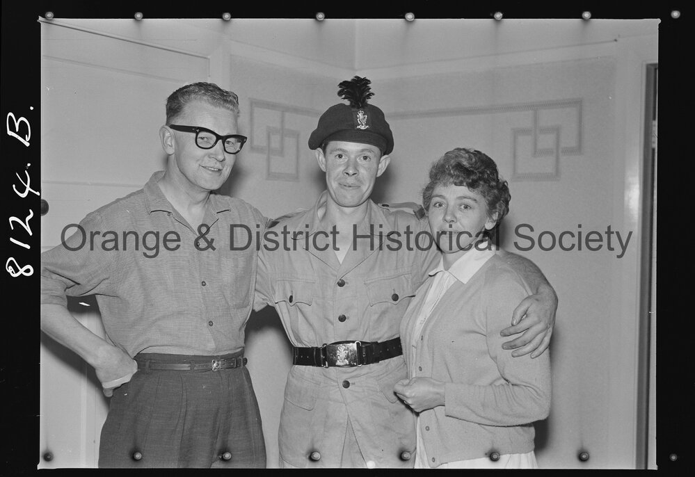 Mr S Daley and Noel Davidson, and Mrs Daley; Royal Ulster Rifles