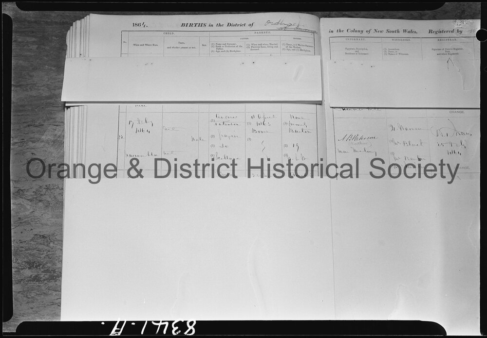 Banjo Paterson's birth registration