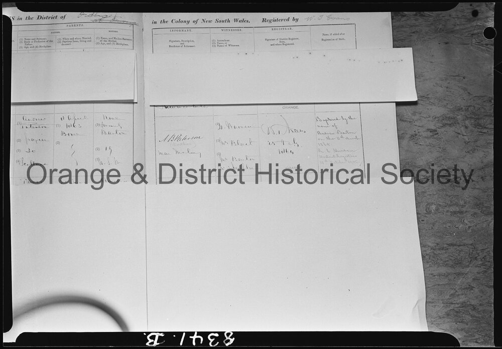 Banjo Paterson's birth registration