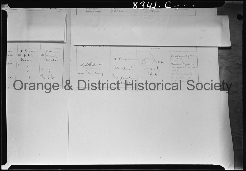 Banjo Paterson's birth registration