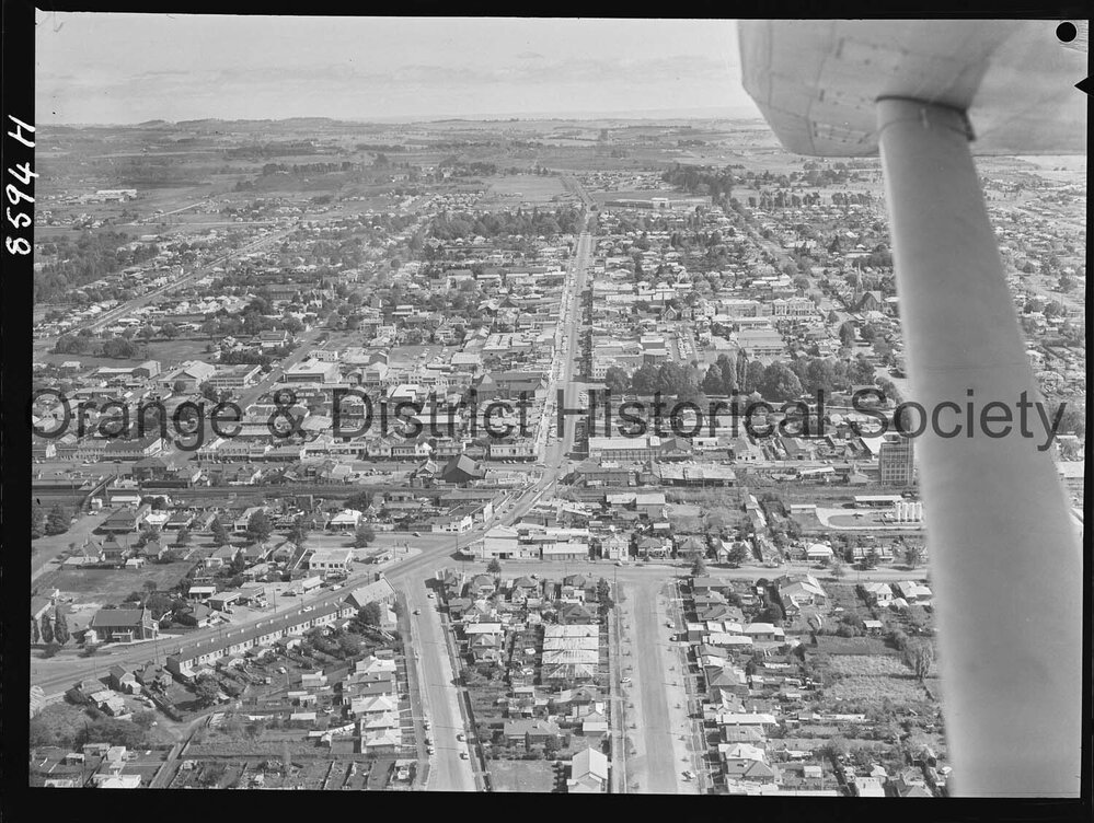 Aerial view of city centre