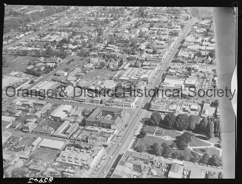Aerial view of city centre
