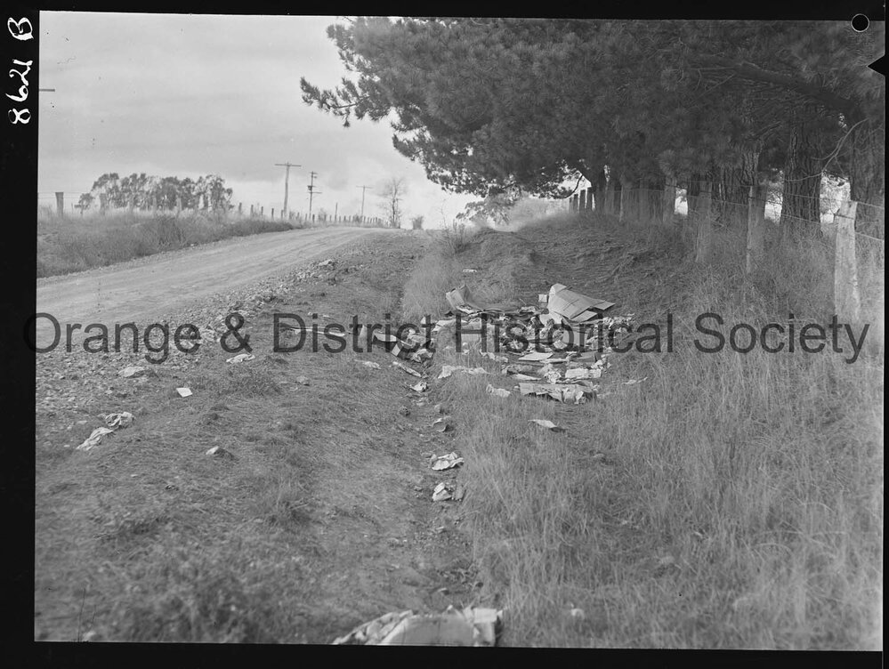 Rubbish on roadway