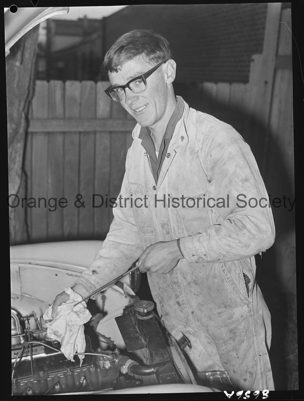 John Smith checks his Morris Minor