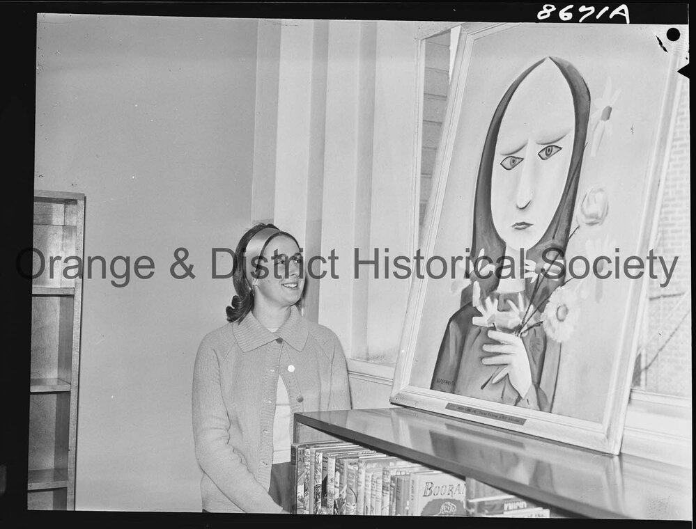 Art display at Orange Library