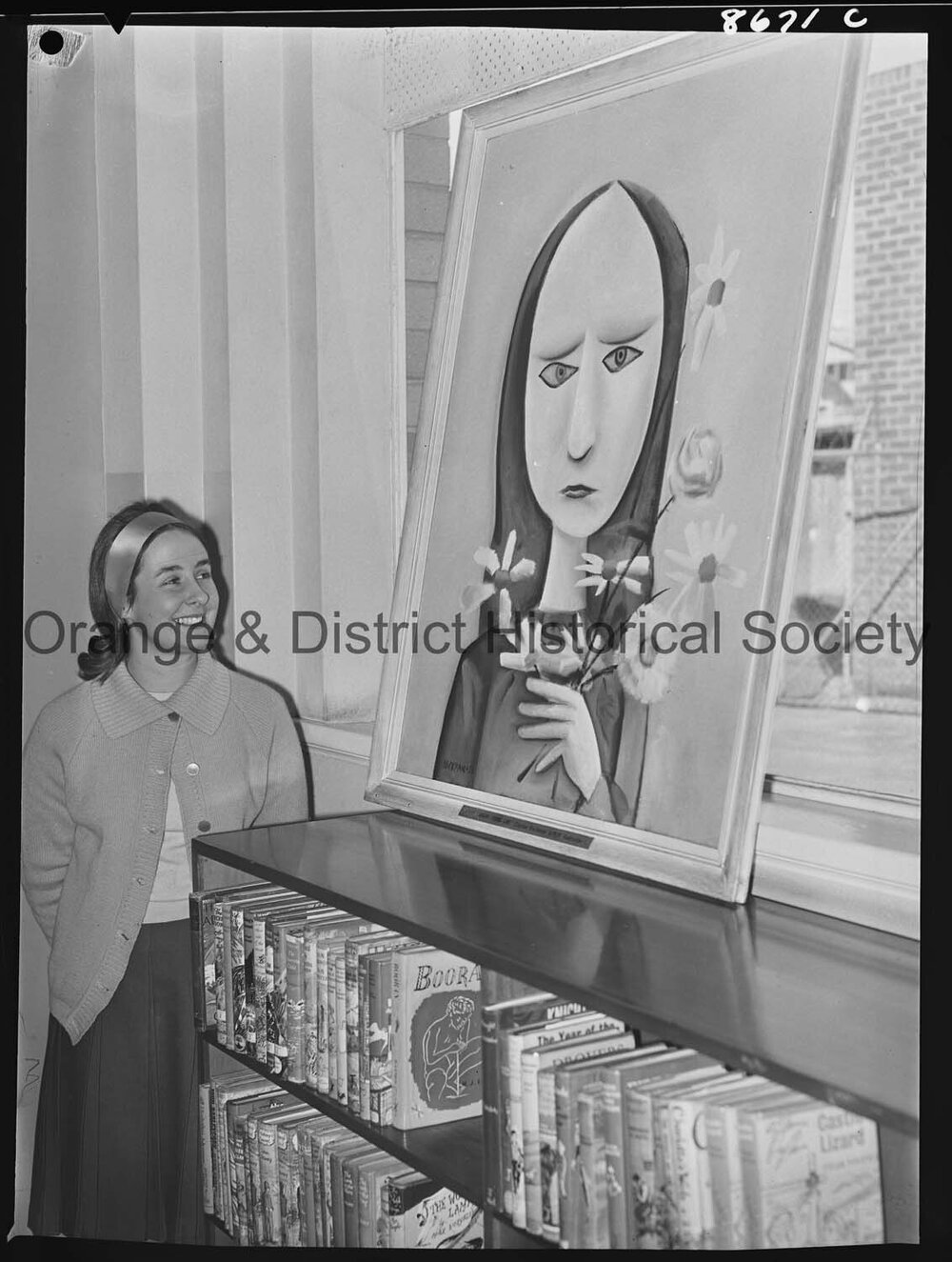 Art display at Orange Library