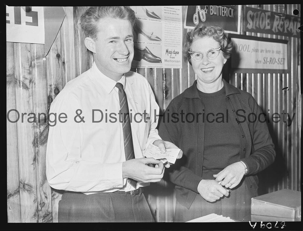 Lottery winners Russell Wright and Mrs J C Webster