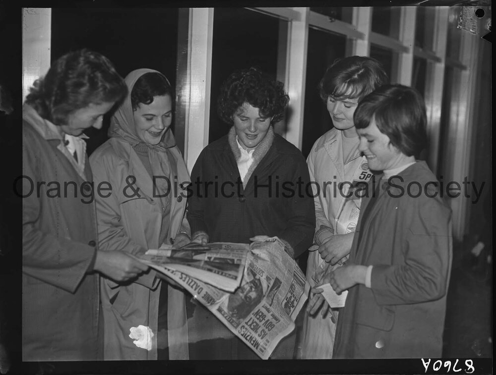 Beatles fans at the airport