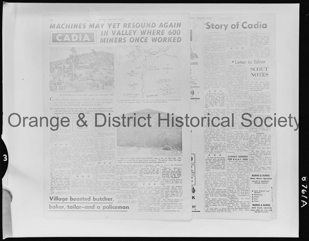 Copy Cadia newspaper article