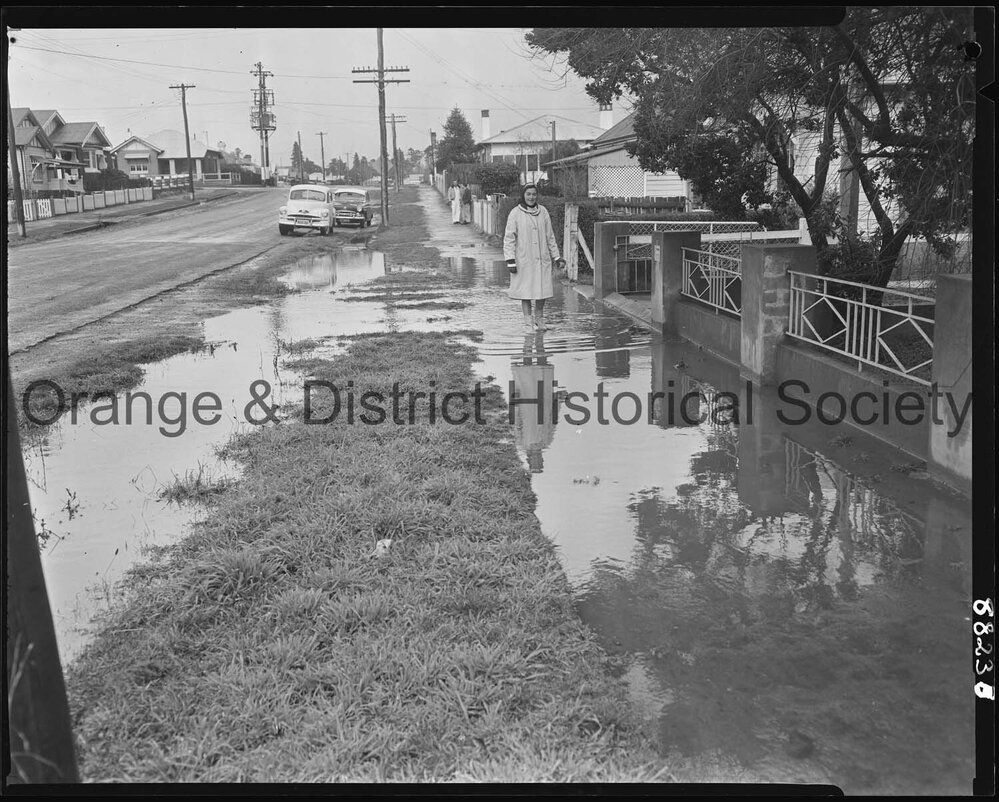 Water on road in Nile Street