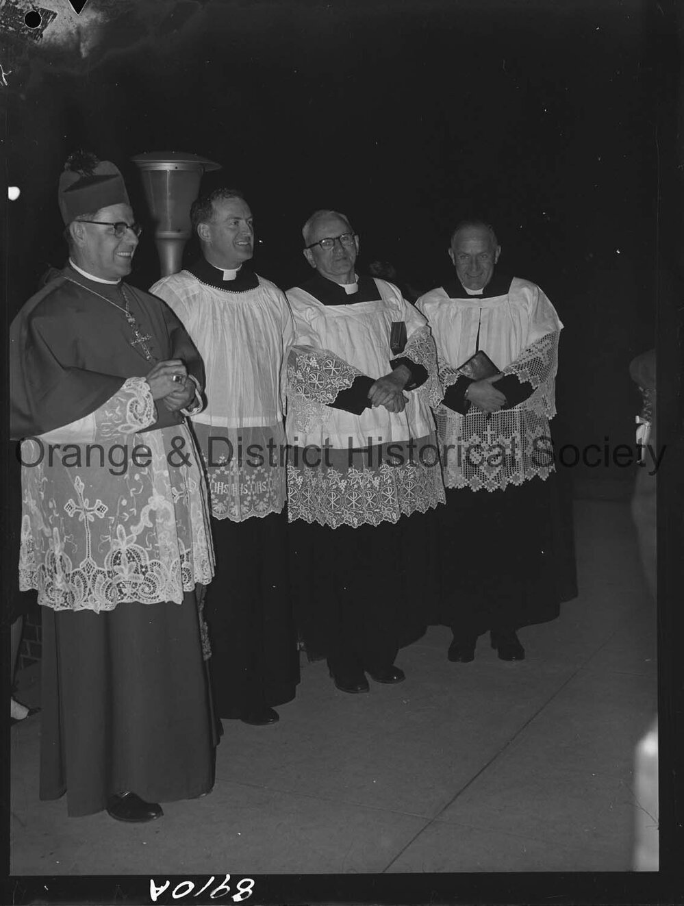 Bishop Thomas and Monsignor Grant, Monsignor Sheahan and Father McNamee