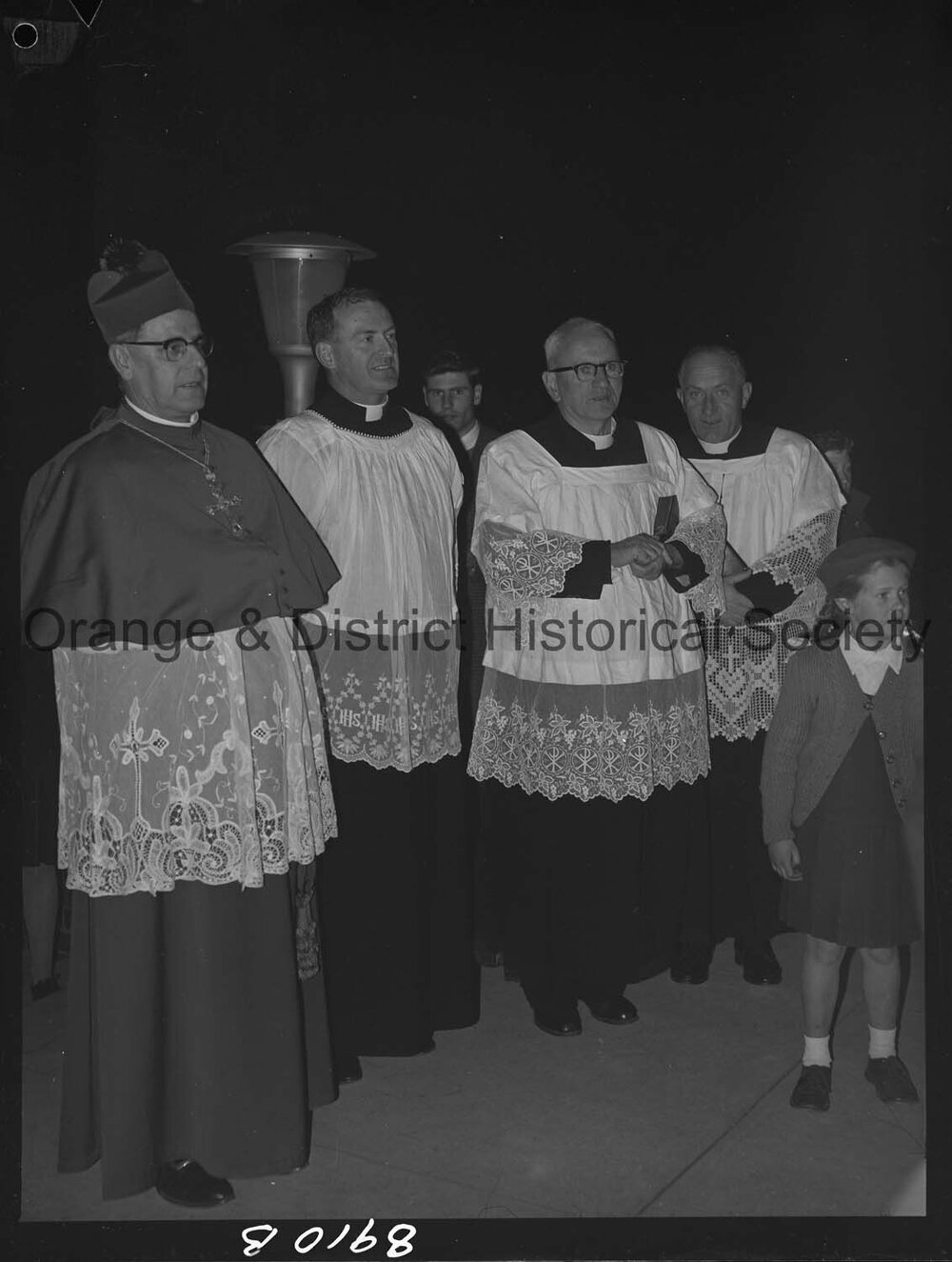 Bishop Thomas and Monsignor Grant, Monsignor Sheahan and Father McNamee