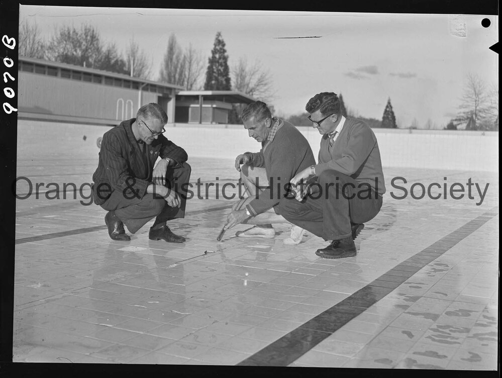 Inspecting Olympic pool
