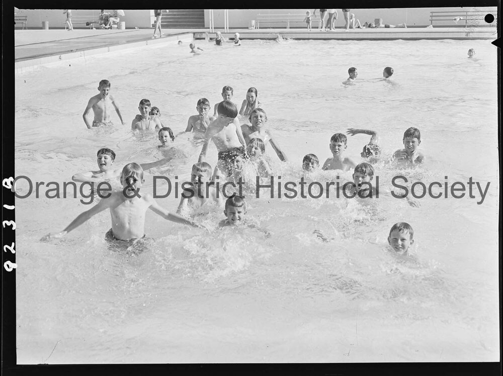 Swimmers at Olympic pool