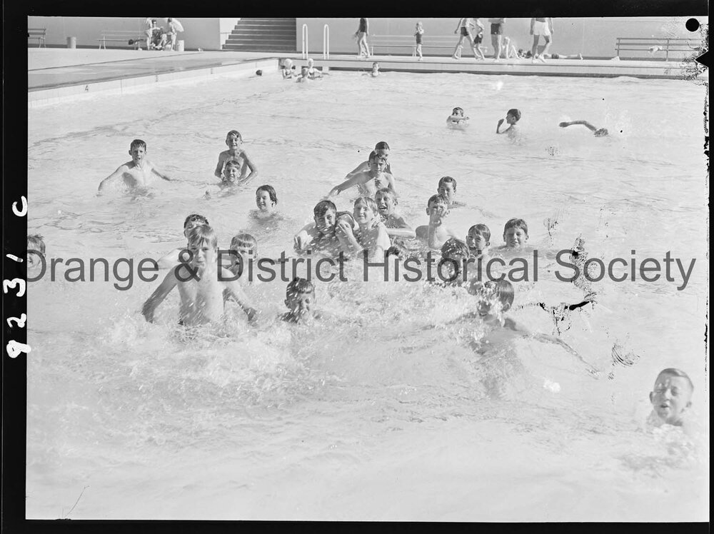 Swimmers at Olympic pool
