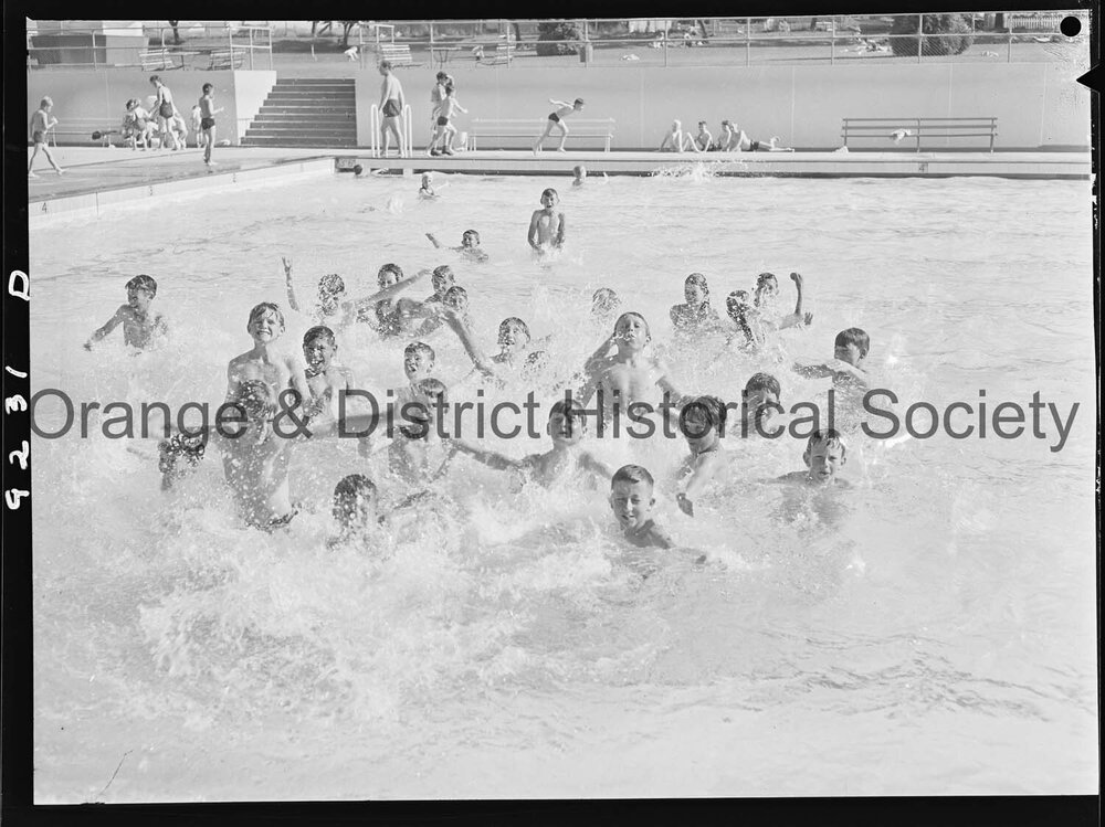 Swimmers at Olympic pool