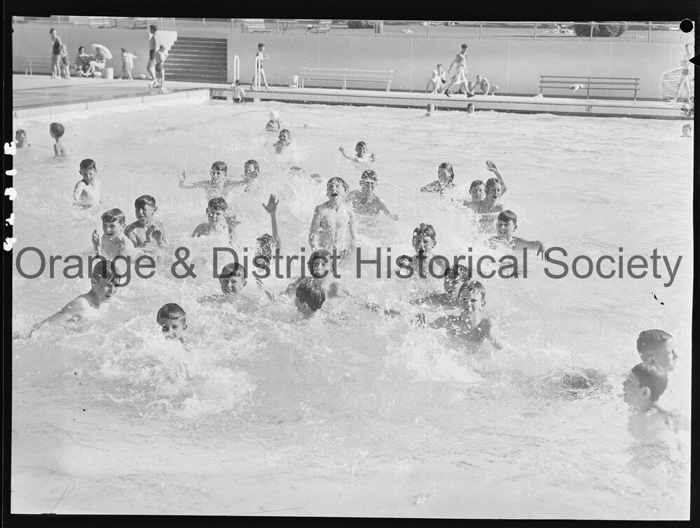 Swimmers at Olympic pool