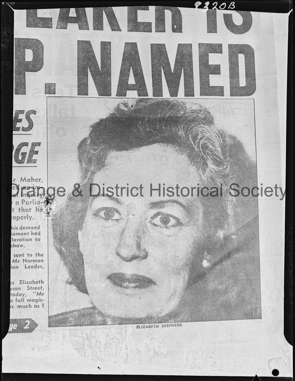 Copy Miss Elizabeth Shepherd