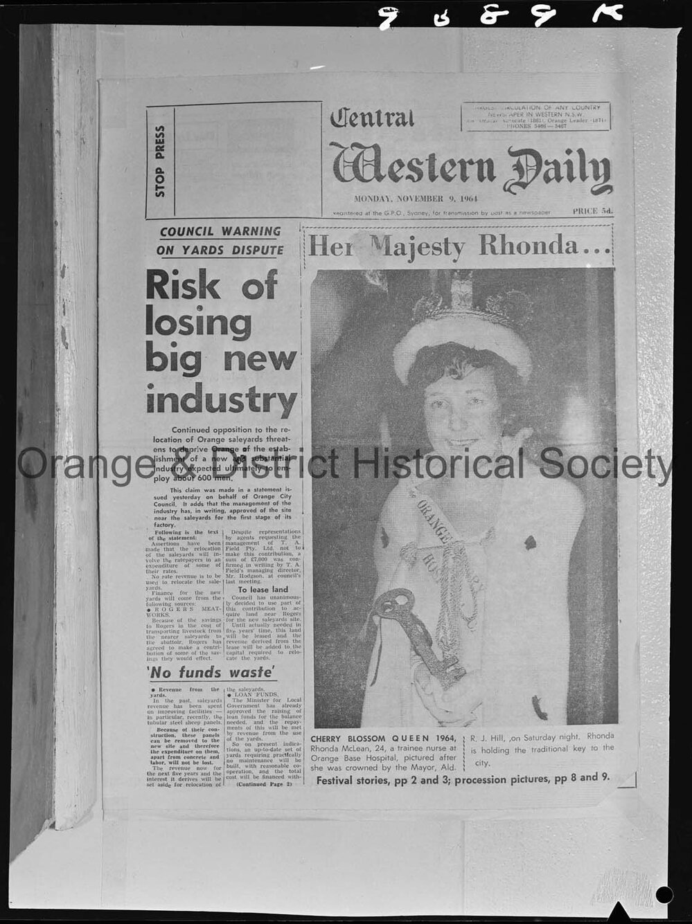 CWD 9 November 1964, p1