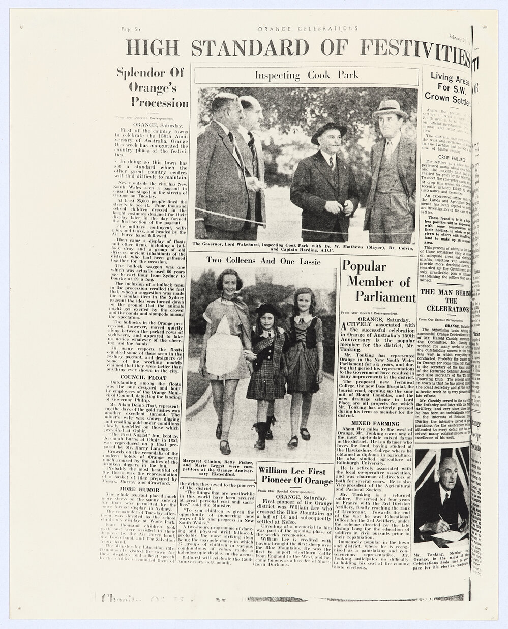 Orange Celebrations 1938