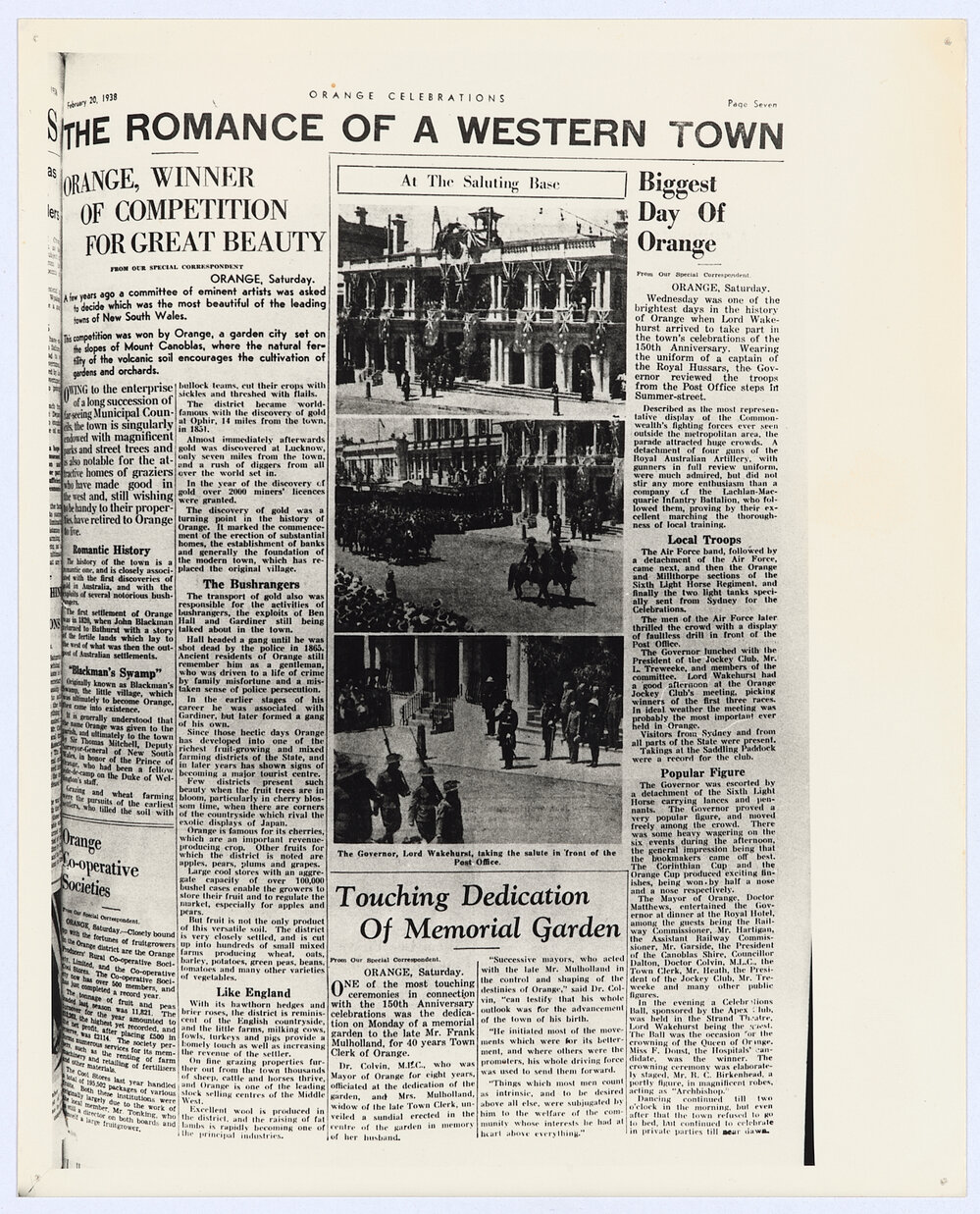 Orange Celebrations 1938