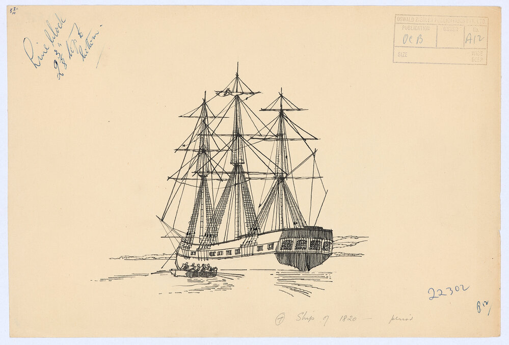 Ship of 1820 period