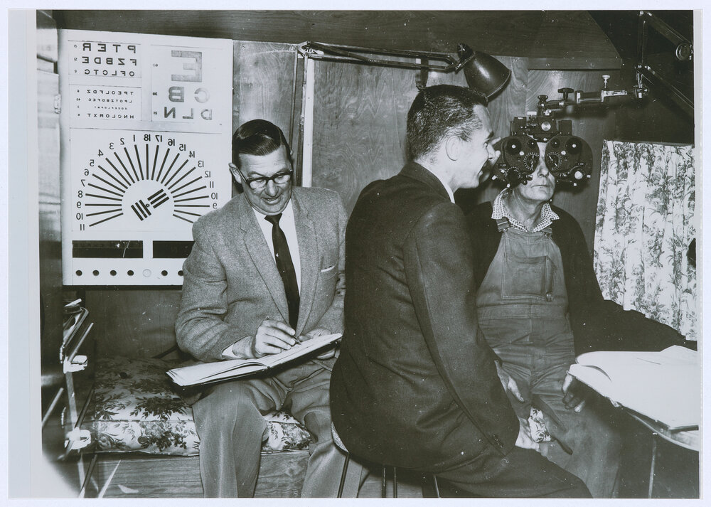 Emmco employees receiving eyesight checks