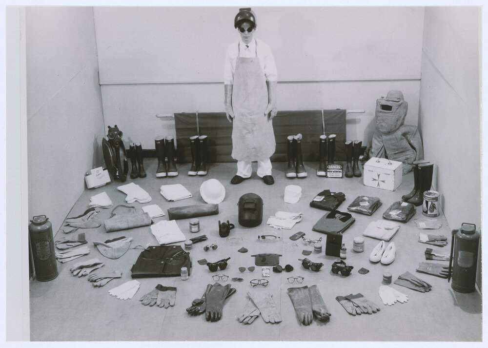 Protective equipment for Emmco employees, Orange