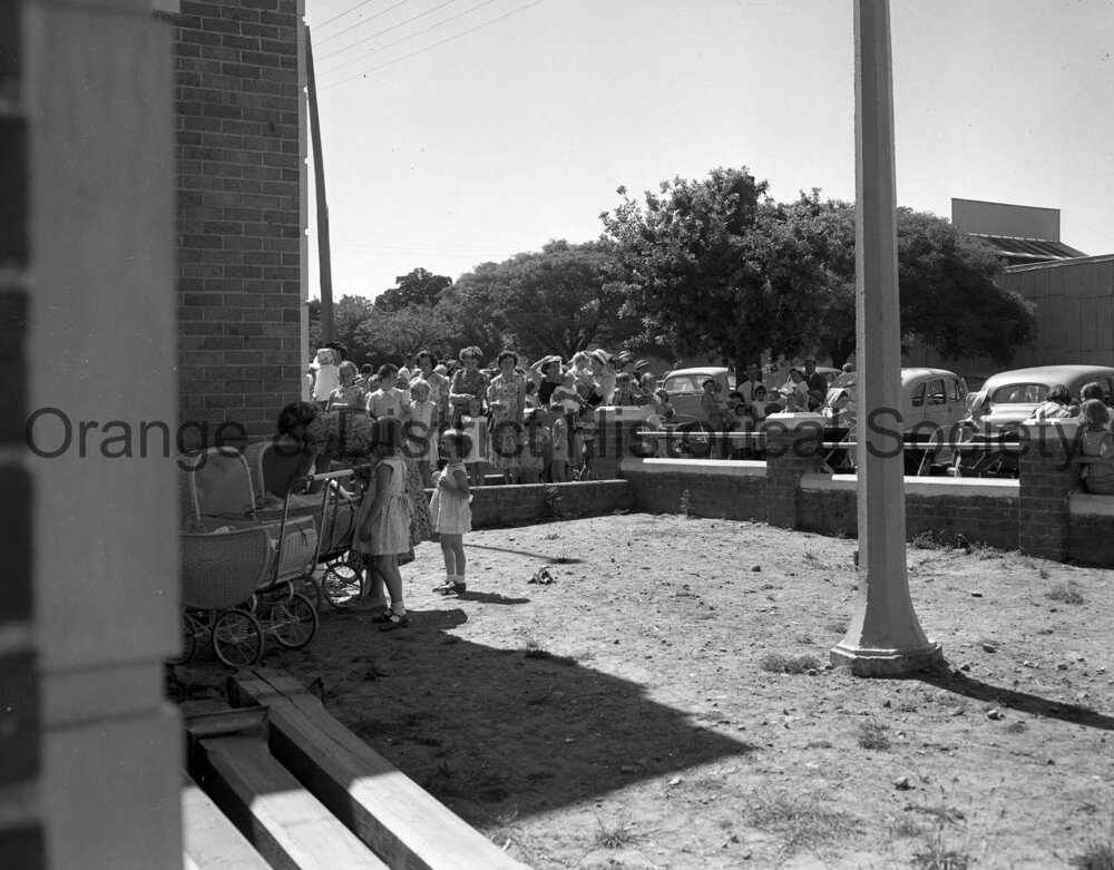 People outside Scout Hall