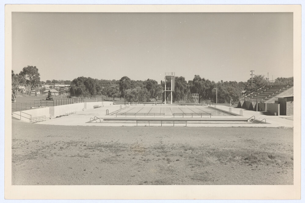 Olympic swimming pool, National Avenue, Orange, 1958