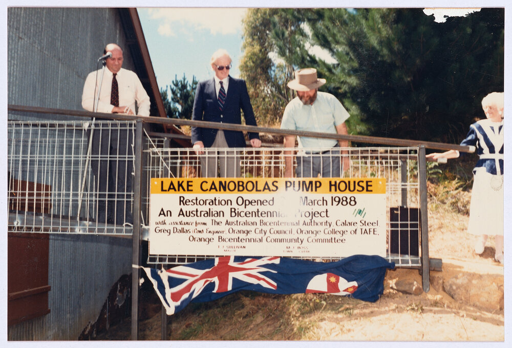 Opening of Lake Canobolas Pump House Bicentennial Project
