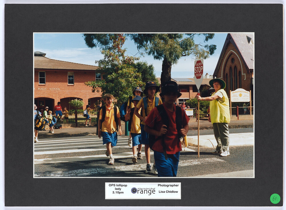 Orange Public School lollipop lady, 3.10pm