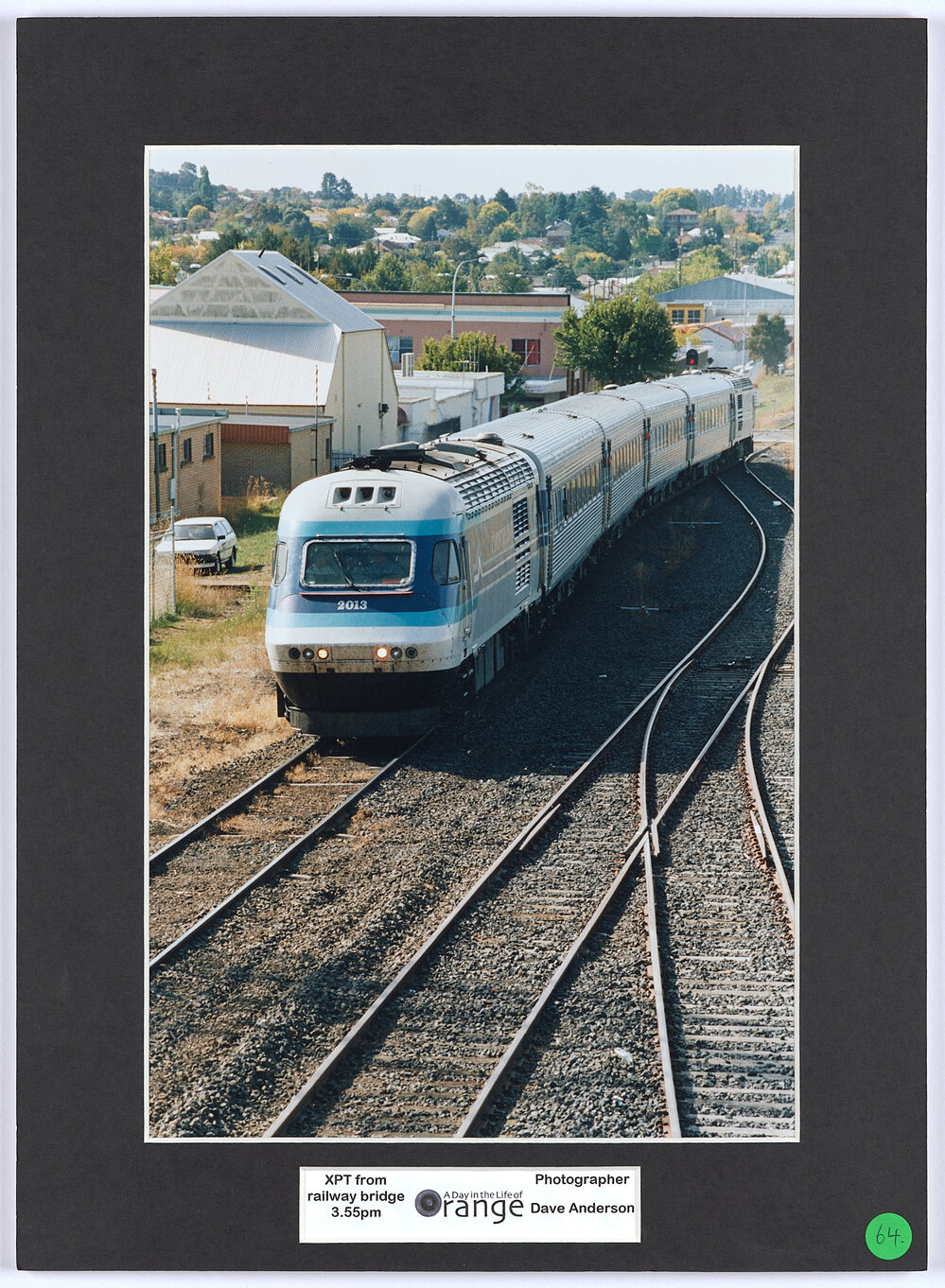 XPT from railway bridge, 3.55pm
