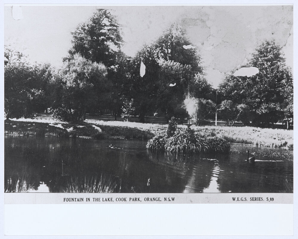 Fountain in the lake, Cook Park, Orange