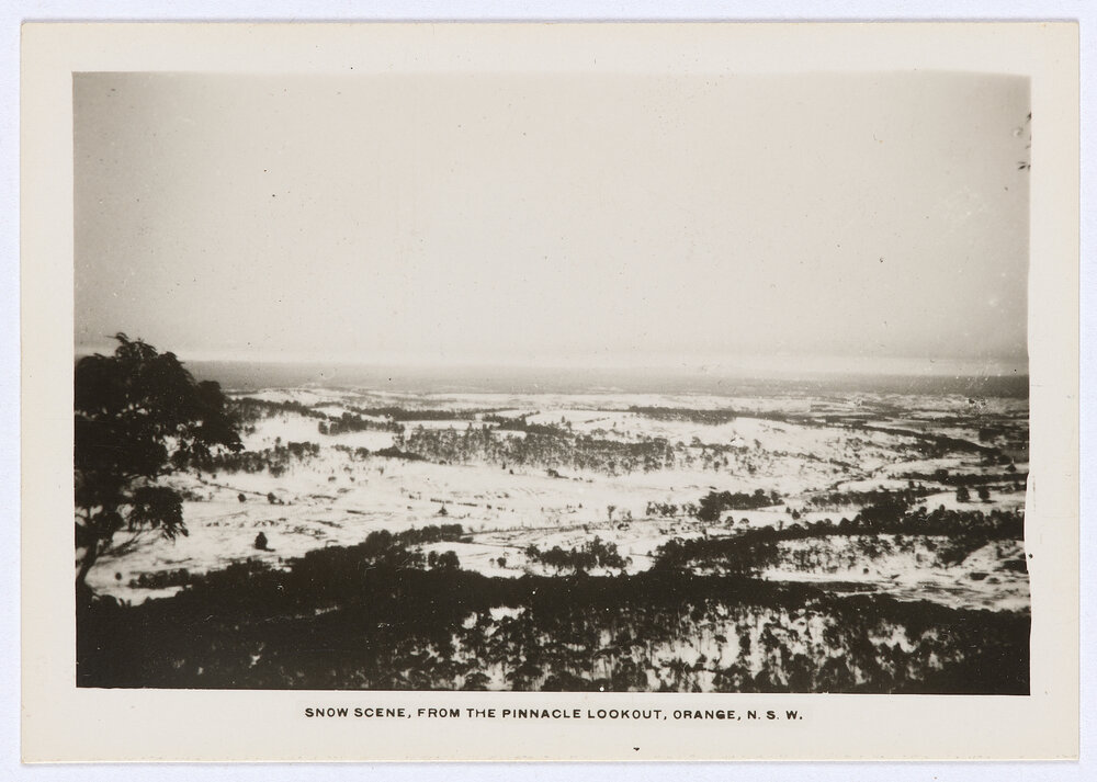 Snow Scene from the Pinnacle Lookout, Orange, NSW