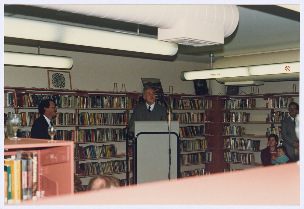 Orange and District Illustrated 1928 book launch, Orange City Library, 18 August 1989