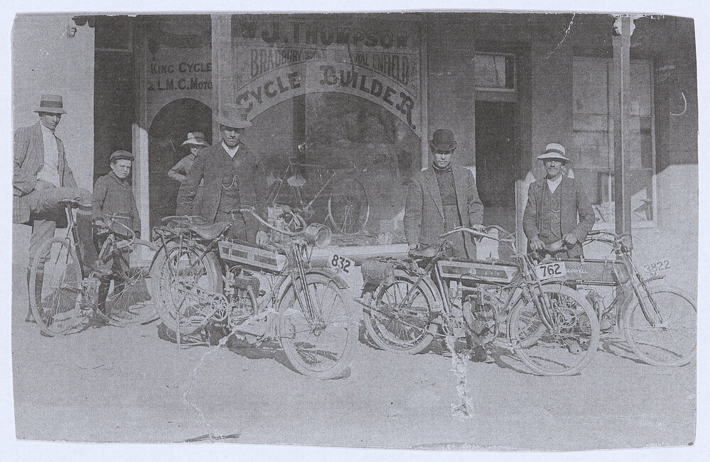 W J Thompson's cycle shop in Canowindra c1912
